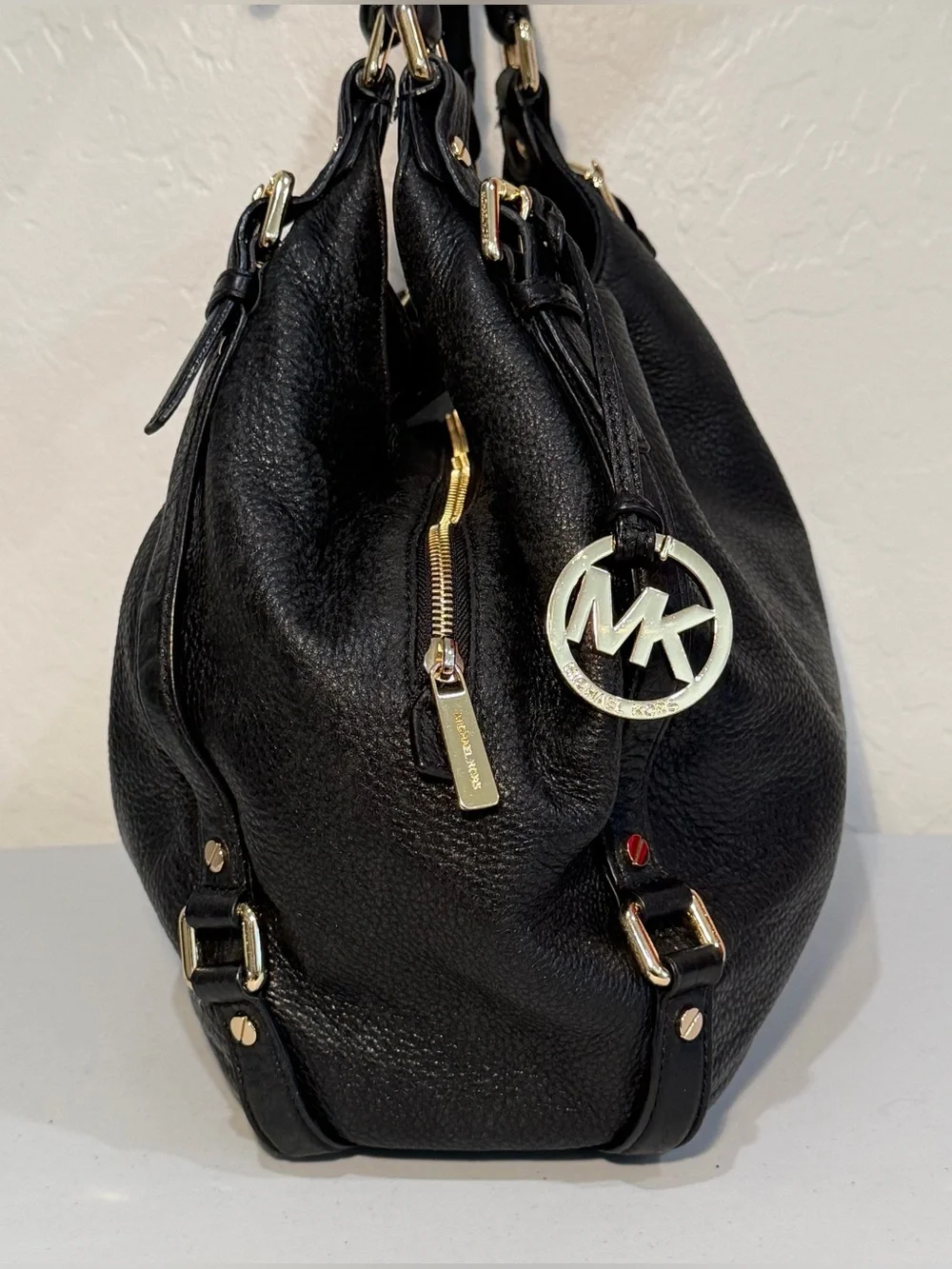 Michael Kors Black Leather Bedford Hobo Bag